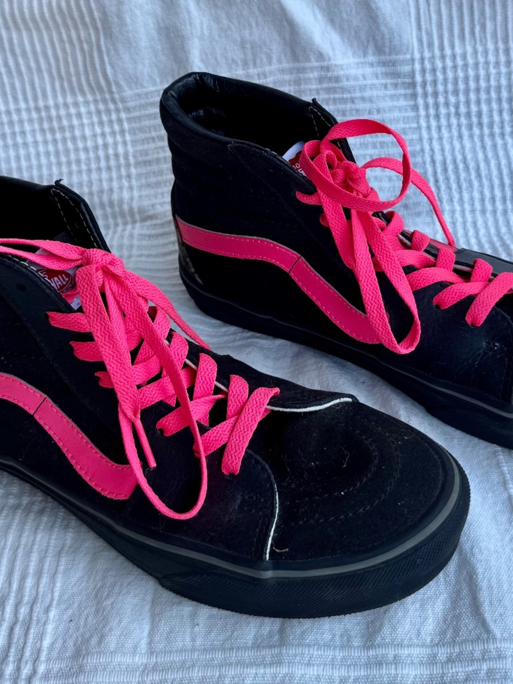 CUSTOM suede High-Top Vans.  black and floral.